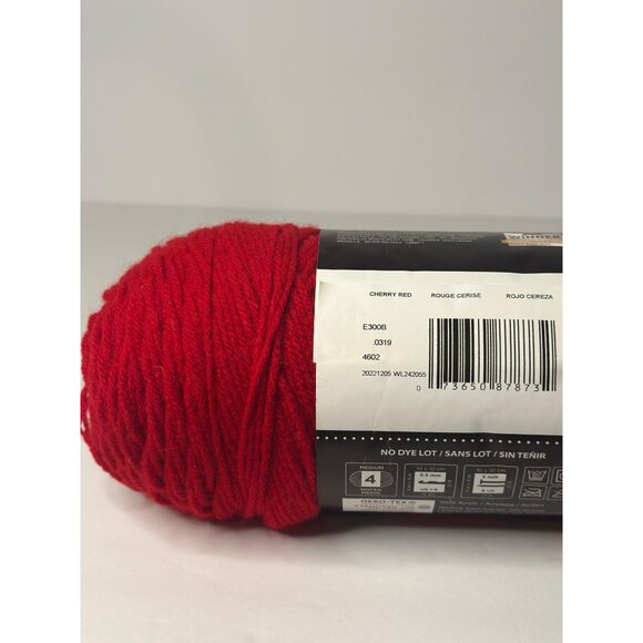 Red Heart Craft 100% Acrylic Fiber Yarn for Crochet Knitting Weaving Cherry Red - Picture 4 of 4